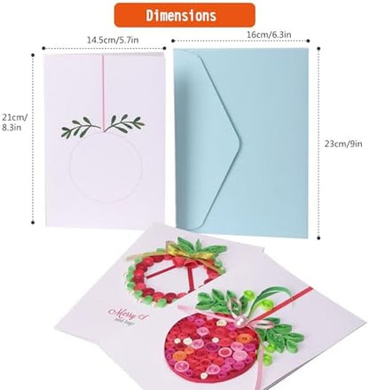ACADOIT DIY Christmas Card Making Kit with Quilling Tools for Adult and Unsuitable for Children - Image 3