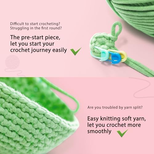 CrochetBox 2 PCS Axolotl Crochet Kit for Beginners, Adults and Teen - Image 6