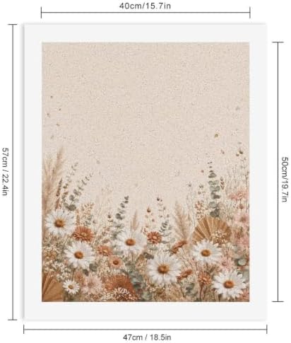 Bozfoxa Paint by Numbers Kit for Adults Beginner Cream Daisy Pampas - Image 3