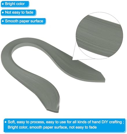PATIKIL Quilling Strips Paper 600pcs 5mm 39cm Origami Paper Quilling Kits for Art DIY Hand Craft Christmas, Dark Grey - Image 3