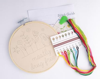 FUNATIC Mostly Drug Free Funny Embroidery Kit for Adults - Image 2