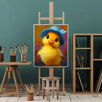 Natuyalo Yellow Duck Paint by Numbers for Adults Paint by Numbers Kit for Adults Beginners, Animals DIY Acrylic Painting on Canvas Easy for Gift Home Wall Decor 16x20 inch - Image 2