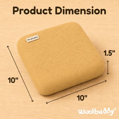 Woolbuddy Needle Felting Mat 10 x 10 x 1.5 Inch (Yellow) Pure Wool Felt Pad - Image 3
