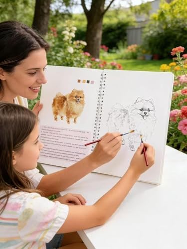 Watercolor Workbook，Water Paint Adult Set，Easy Coloring Book,Beautiful Paintings for Beginner（Fruit - Album (Animals - Album) - Image 3