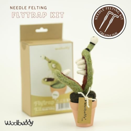 Woolbuddy Needle Felting Starter Kit (Venus Flytrap) for Adults with Tool - Image 2