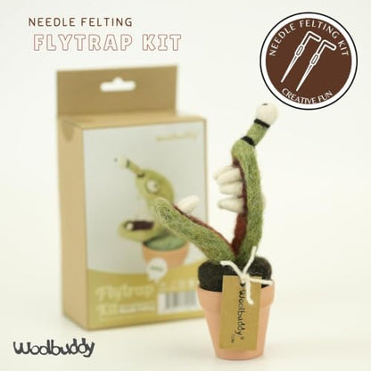 Woolbuddy Needle Felting Starter Kit (Venus Flytrap) for Adults with Tool - Image 2