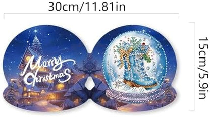 DIY Diamond Greeting Cards Set Christmas, 5D DIY Diamond Art Painting Greeting Card, DIY Christmas Card Making Kits for Family Friends Handmade Gift-#32-Crystal Ball - Image 3