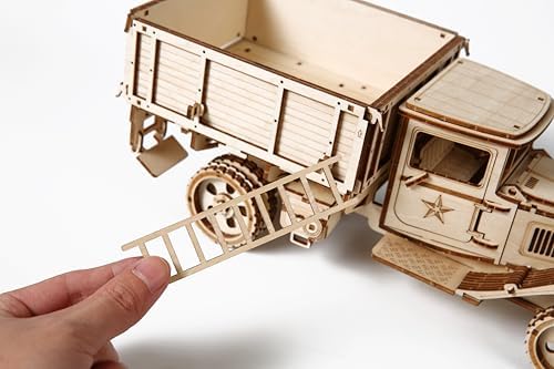 3D Wooden Truck Puzzle, 3D Wooden Puzzle for Adults, DIY Assembly Mechanical Truck Building Kit, Handicraft Wood Car Craft, Birthday for Hobbyist Collectors Family Women Men Age 14+, 246 pcs - Image 5