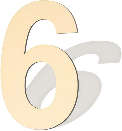 17 inch Large Wooden Numbers, Wood Number, Blank Wooden Number, Wooden Sign Board, Wooden Numbers for Crafts, DIY Projects, Birthday, Party, Wedding Decorations (Number 6)