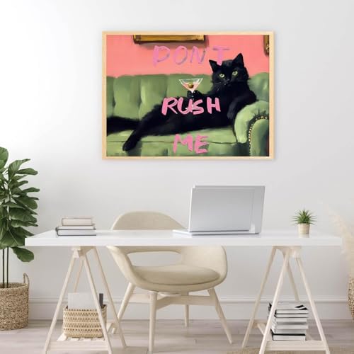 Lzyueyuan Cat Stamped Cross Stitch Kits for Adults Beginner, AbstractCross Stitch Ornament Kits Counted Embroidery Needlepoint Kits Home Decor 15.7 X 11.8 inch - Image 4