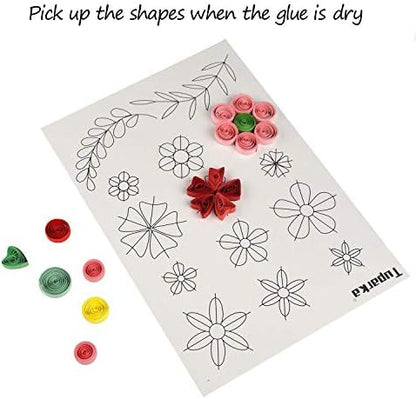 TUPARKA 15 PCS Paper Quilling Kits with 29 Colors 600 Strips Quilling Paper DIY Design Drawing Handcraft Tool - Image 5