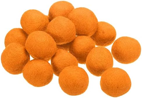 PATIKIL Wool Felt Balls Beads Wool Felting Pom 3cm 30mm Orange for Home Crafts Handcrafts Project DIY Pack of 20 by PATIKIL