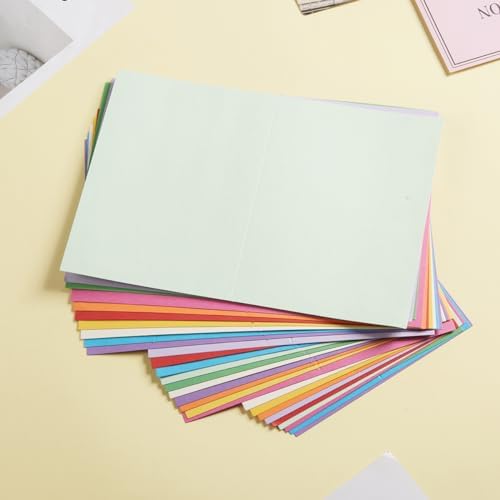 50 Pack Blank Folded Cardstock Business Cards, Multicolor, 3x5 - Image 5