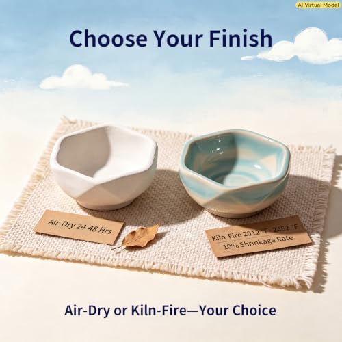 ZEHIQ Air Dry Clay-6.6 lbs Natural White Pottery Clay for Craft Projects - Image 6