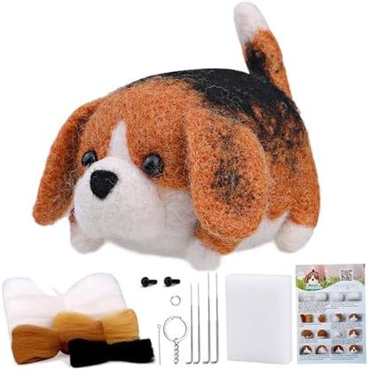 Needle Felting Kit, Needle Felting Kit, Animals Needle Felting Kits for Beginners, Cute Dog DIY Felting Wool and Needles Set with Instruction for Needle Felting Craft Project - Image 4