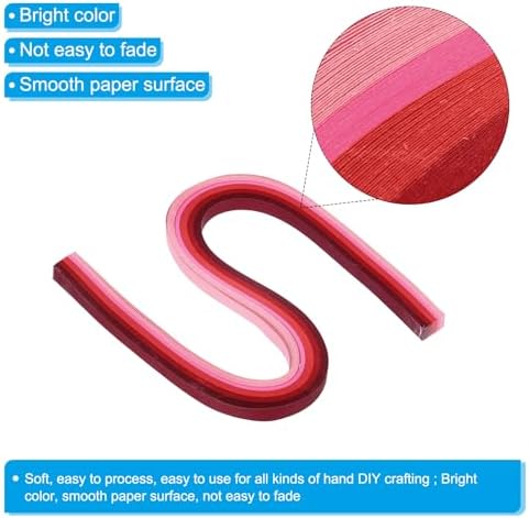 PATIKIL 120pcs Quilling Strips Paper 3/8"(10mm) 21" Origami Paper Quilling Strip for Art DIY Hand Craft Christmas, Gradient Red - Image 3