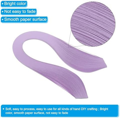 PATIKIL 600pcs Quilling Strips Paper 1/8"(3mm) 39cm Origami Paper Quilling Strip for Art DIY Craft Christmas, Light Purple - Image 3
