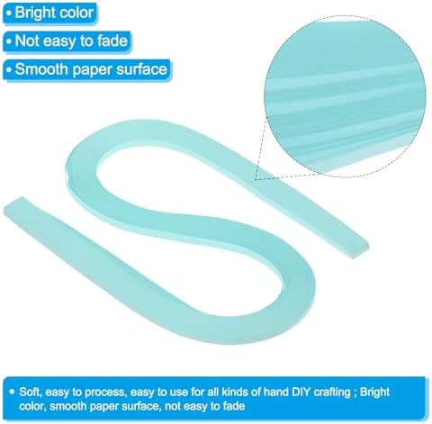 PATIKIL 120pcs Quilling Strips Paper 3/16"(5.2mm) 21"(54cm) Origami Paper Quilling Strip for Art DIY Hand Craft Christmas, Light Blue - Image 3