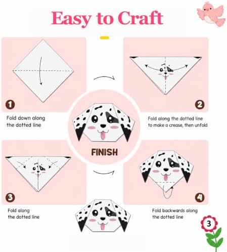 Origami Kit for Kids Ages 8-12, 100 Sheets Colored Origami Paper - Image 3