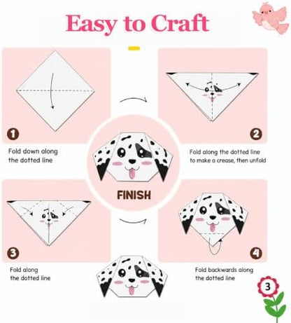 Origami Kit for Kids Ages 8-12, 100 Sheets Colored Origami Paper - Image 3