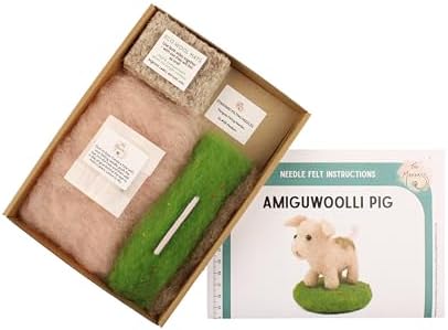 Wizardi Beginner Needle Felting Kit for Adults - Tiny Pig. Animal Felting Kit 4-5cm Tall. Felting Tools. Wool Felting Supplies. Felt Crafts. Wool Felt. The Makerss - Image 2