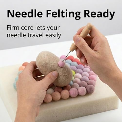 Glaciart One Felt Pom Poms, Wool Felt Balls (60 Pieces) 1 cm – 0.4 Inch, Handmade Felted 30 Pastel Colors (Green, Pink, Blue, Yellow and More) Bulk Small Puff for Felting and Garland - Image 4
