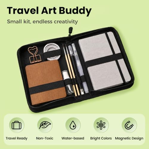 Pagather Travel Watercolor Travel Set, 50 Colors Mini Portable Paint Kit - Image 3