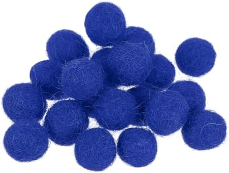 PATIKIL Wool Felt Balls Beads Wool Felting Pom 1cm 10mm Dark Blue for Home Decor DIY Crafts Handcrafts Project Pack of 20 by PATIKIL