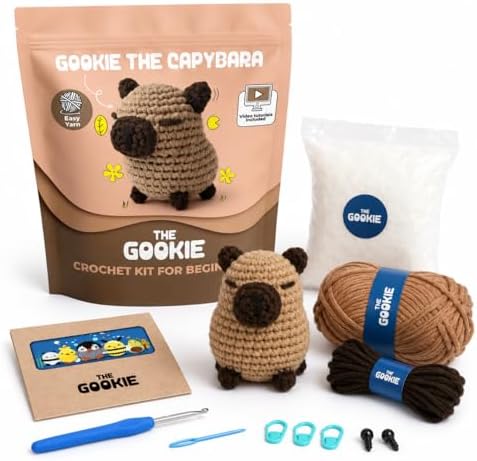 THE GOOKIE Capybara Crochet Kit for Beginners - All-in-One Amigurumi Kit by TheGookie
