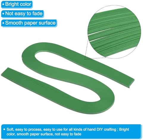 PATIKIL Quilling Strips Paper 120pcs 1/8"(3mm) 54cm Origami Paper Quilling Strip for Art DIY Hand Craft Christmas Green - Image 3