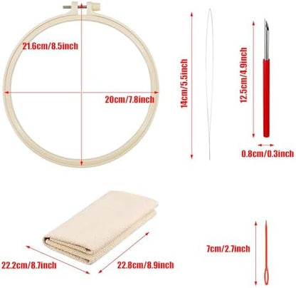 Allazone 3 Set Punch Needle Embroidery Kits, Punch Needle Kits for Adults Beginner, Punch Needle Tool with Punch Needle Cloth, Yarns and Sewing Needles (Camel, Whales), animal - Image 2