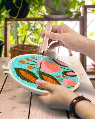TINDTOP Punch Needle Kits, Tulip Punch Embroidery Kits for Adults - Image 4