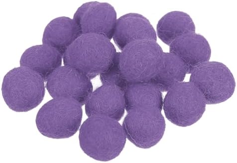 PATIKIL Wool Felt Balls Beads Wool Felting Pom 1.5cm 15mm Purple for Home Decor DIY Crafts Handcrafts Project Pack of 20 by PATIKIL