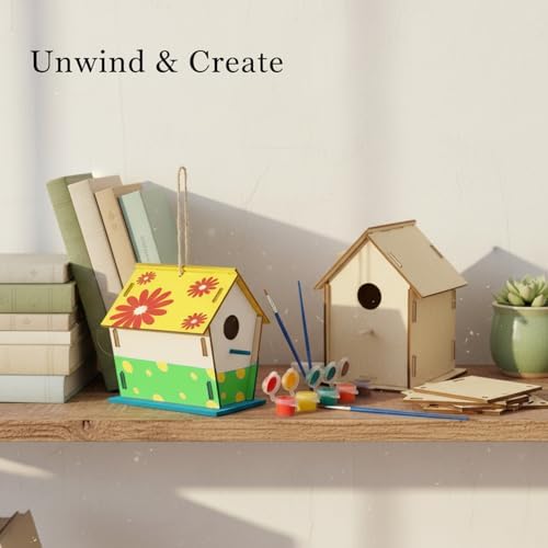 DIY Natural Wood Craft Kit - Pre-Cut Assembly Set for Painting & Home Decor, Unfinished Wooden Project for Creative Display - Image 2