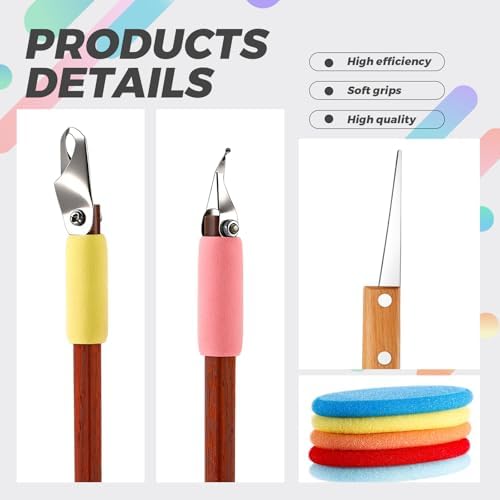 Leriton 2 Pack Clay Carving Tools Pottery Scrapers, Set 6, Colorful - Image 3