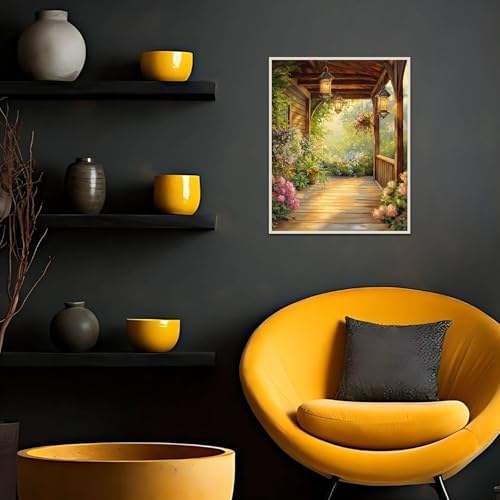Banket Paint by Numbers Kit for Adults Beginner Landscape DIY Painting Kits for Adults Flowers Easy Adult Paint by Number Kits on Canvas Color by Numbers for Gifts Home Wall Decor 16x20 Inch - Image 3