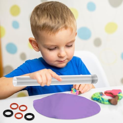 2Pcs Acrylic Clay Rollers, Clay Rolling Pin with Thickness Ring - Image 6