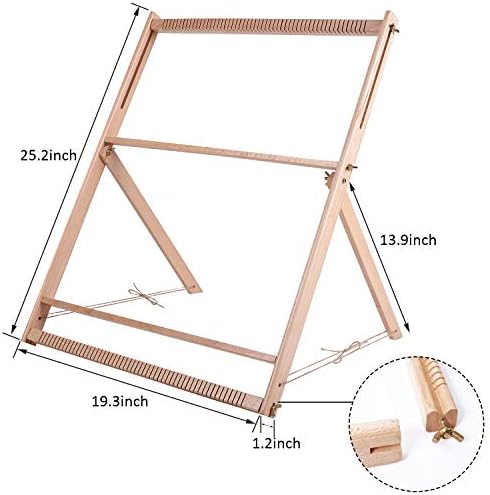 WILLOWDALE 25.2" H x 19.3" W Weaving Loom with Stand for Adults - Image 4