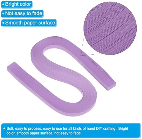 PATIKIL 120pcs Quilling Strips Paper 3/8"(10mm) 21"(54cm) Origami Paper Quilling Strip for Art DIY Hand Craft Christmas, Purple - Image 3