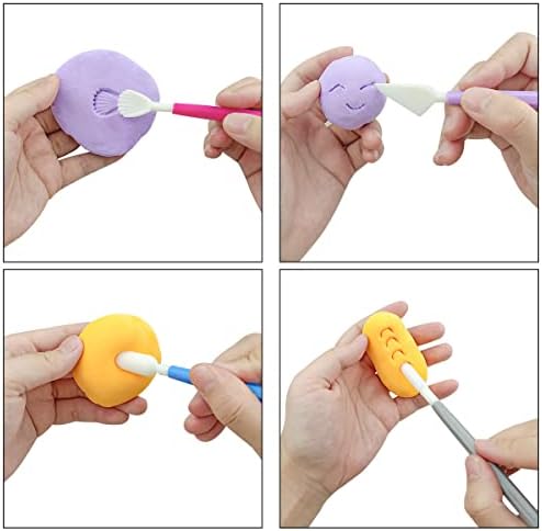 8 Pieces Plastic Clay Modeling Tools Set Ceramic Tool Kit for Sculpting Plastic Polymer Clay Shaping Tool for Kids Double-Head Suitable for DIY Crafts Cake Carving Decorating (Assorted Colors) - Image 5