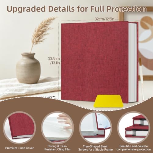 Popotop Photo Album Self Adhesive Scrapbook Album for 4x6 5x7 8x10 Pictures DIY Photo Book as Scrapbooking Supplies Kits, Birthday Gifts for Women Mom Wedding Baby Family Travel - Image 3