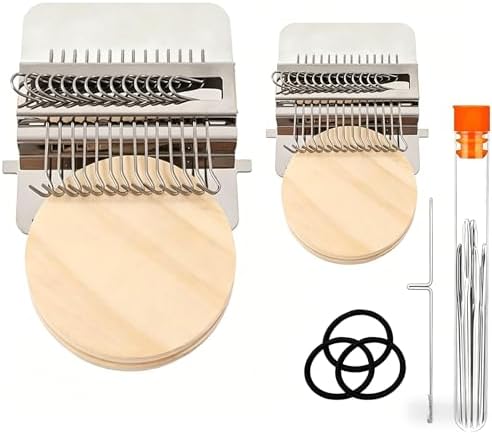 2PCS Darning Patch Maker, Darning Loom Kits, Knit Patch Crochet Kit Portable 2.0 Kit Weaving Knitting Kit for Beginners (14Hooks) Tool Set for Beginners by Unknown