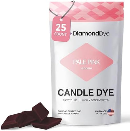 Pale Pink Candle Dye Chips, Soy & Paraffin Candle Making, 25 Pack by Reddig-globyDiamondDye