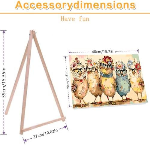 Meothan Framed Paint by Numbers Kits for Adults 12x16in with Wooden Easel - Image 2