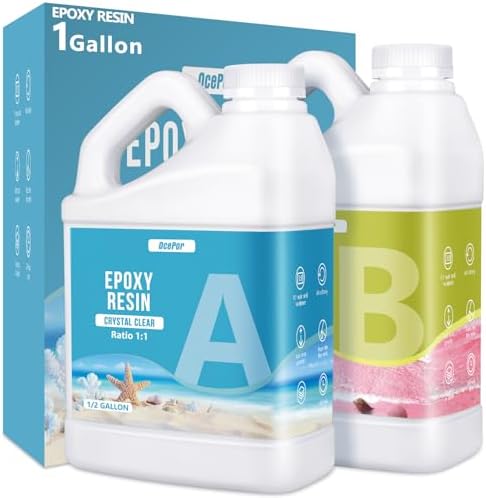 OcePor Epoxy Resin 1 Gallon Clear Resin Epoxy Kit for Art Craft by OcePor