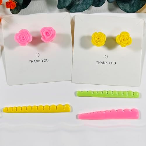 Xaekicr 3pcs Rose Petal Clay Cutters Set – Polymer Clay Cutters for Flower Earrings, Clay Molds for Jewelry Making, Clay Tools for DIY Art Projects - Image 2