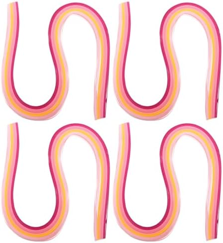 PATIKIL 540 x 3mm Rainbow Quilling Strips Paper,480 Pcs Origami Paper Quilling Strip for Art DIY Hand Craft Christmas, Gradient Pink by PATIKIL