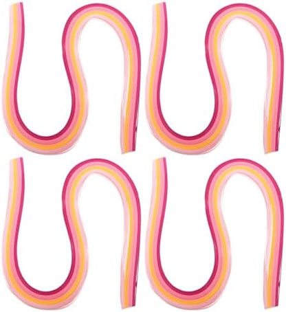 PATIKIL 540 x 3mm Rainbow Quilling Strips Paper,480 Pcs Origami Paper Quilling Strip for Art DIY Hand Craft Christmas, Gradient Pink by PATIKIL