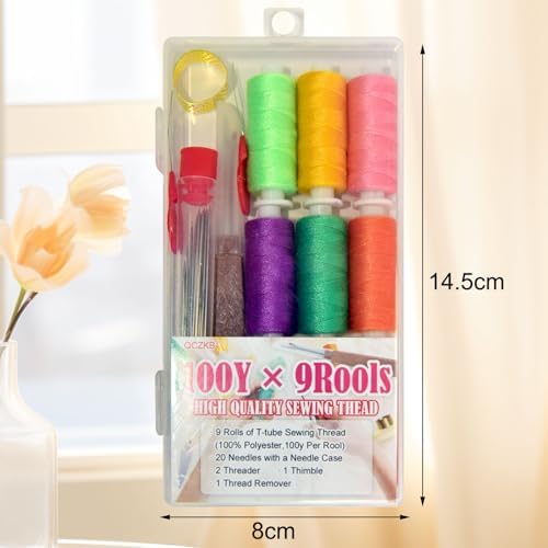 QCZKB 40 Piece Sewing Tool Set, Sewing Kit Stainless Steel Needles, Portable DIY Hand Made Craft Set, Multi-Purpose Needle and Thread Kits - Image 2