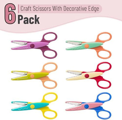 Mr. Pen- Craft Scissors Decorative Edge, 6 Pack, Vintage Colors - Image 2